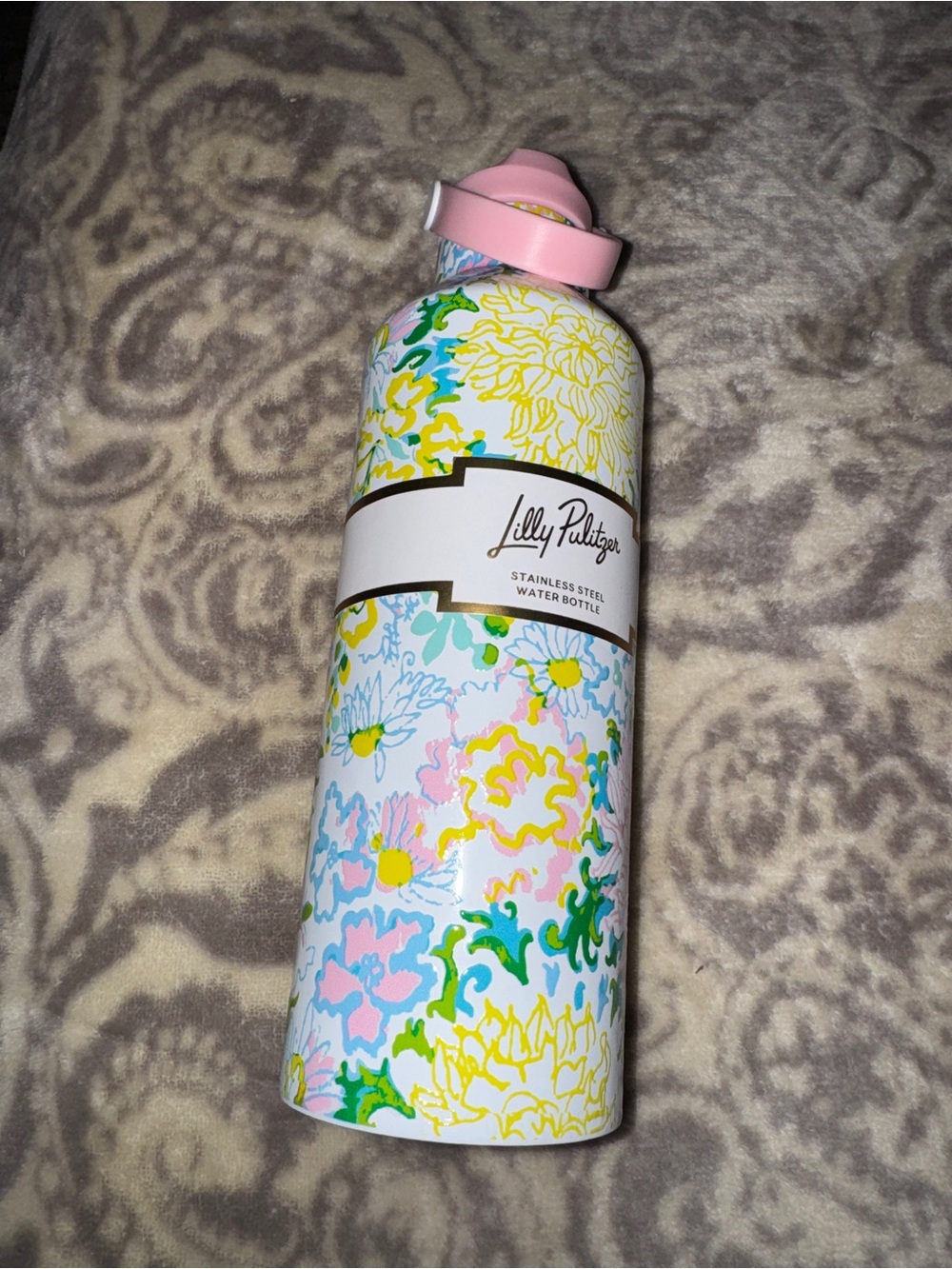 New Lilly Pulitzer Multicolor Lilly’s Garden Floral Stainless Steel Bottle pink
